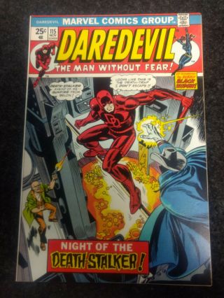 Daredevil 115 Nov 1974 Very Good,  Black Widow " Night Of The Death - Stalker "