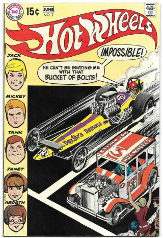 Hot Wheels 2 Fn,  1970 Dc Comics Mattel Drag Car Beach Buggy Dexter 