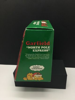 Christmas Ornament 1981 Garfield North Pole Express Wind - up Toy Train 3