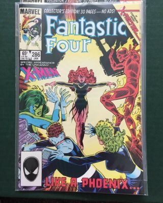Fantastic Four 286 (john Byrne,  Jean Grey Phoenix,  X - Factor,  X - Men) 1986