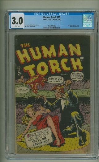 Human Torch 29 (cgc 3.  0) Cream Pages; Sub - Mariner 1947 Timely Comics (c 24062)