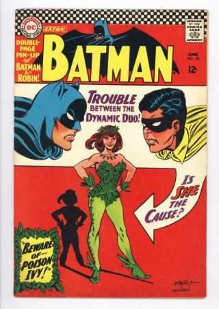 Batman 181 Vol 1 Higher Grade 1st App Poison Ivy Complete With Pin - Up