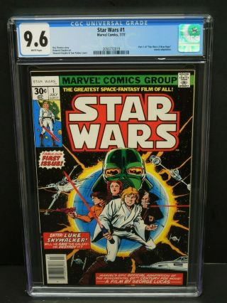 Marvel Comics Star Wars 1 1977 Cgc 9.  6 White Pages Movie Adaptation A Hope