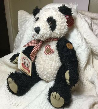 Large Plush Panda Bear “wendell Valentine” 100th Anniversary Nwt By Dan Dee
