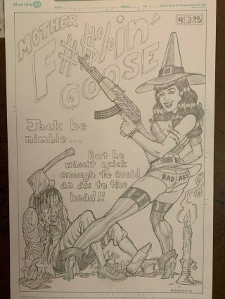 Bettie Page 4 Comic Art,  11x17 Unpublished Cover