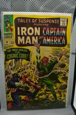 Tales Of Suspense 80 Marvel Silver Age Comics 1966 Stan Lee Cap Iron Man 8.  0