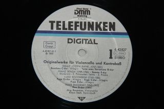 Baumann Stoll for Cello & Double Bass Telefunken Digital 80s Stereo NM 4