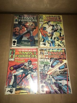 Transformers Marvel 1 - 4 1st Appearance In Comics Spiderman Series