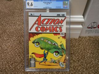 Action Comics 1 Cgc 9.  6 Dc 1988 Reprint Of June 1938 1st Appearance Of Superman