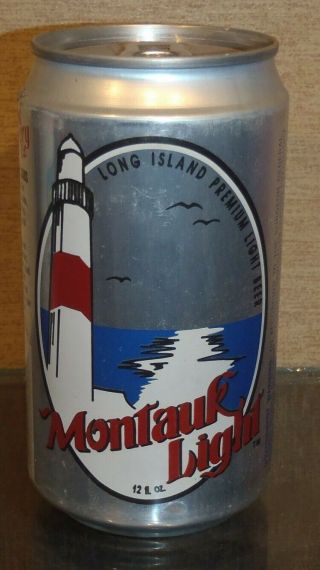 Bottom Opened Mountain Light Stay Tab Beer Can Long Island Brewing Utica Ny