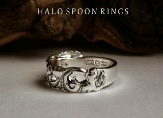 VERY PRETTY NORWEGIAN SILVER SPOON RING THE PERFECT GIFT IDEA 2