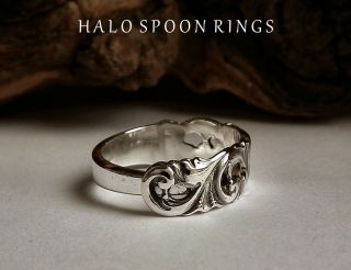 VERY PRETTY NORWEGIAN SILVER SPOON RING THE PERFECT GIFT IDEA 3