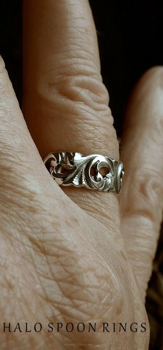 VERY PRETTY NORWEGIAN SILVER SPOON RING THE PERFECT GIFT IDEA 4