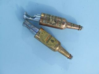 Vintage Two Miniature Brass Bottle Openers Advertising Guiness & Hennesey Brandy