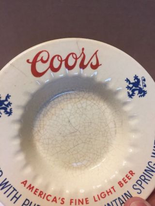 Vintage Ceramic Coors Beer Ashtray 4