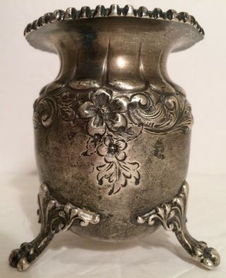 925 Sterling Footed Vase By J.  E.  Caldwell,  Co.  Of Philadelphia 2 1/4 " X 2 3/4 "