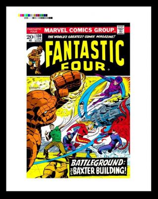 Jim Steranko Fantastic Four 130 Rare Production Art Cover