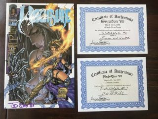 1996 Witchblade 3 Signed Michael Turner,  Jd Smith And David Wohl W/ Coas Image