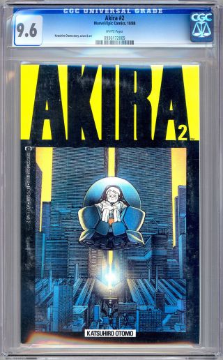 AKIRA 1 - 2 CGC 9.  6 - 9.  6 NM KATSUHIRO OTOMO STORY COVER & ART MARVEL/EPIC 1988 7