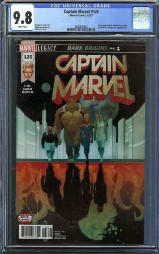 Captain Marvel 125 Cgc 9.  8 Carol Danvers Alpha Flight & Black Panther App Kree