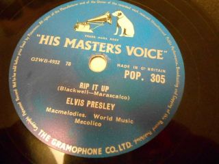 Elvis Presley Rip It Up/baby Let’s Play House 78 Hmv Pop.  305 Almost Unmarked