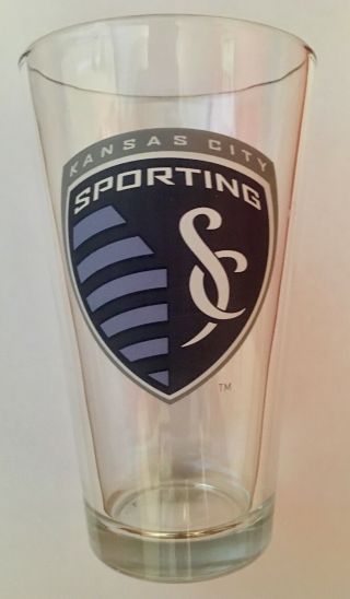 Sporting Kansas City Kc Wizards Budweiser Beer Pint Glass Skc Rare Color Logo