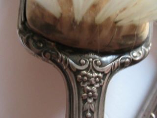 Antique Sterling Silver Hallmarked Vanity Brush and Mirror Set 8