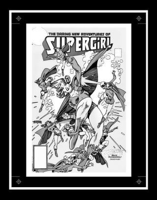 Gil Kane Supergirl 11 Rare Production Art Cover Monotone