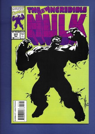 Incredible Hulk 377 Scarce 3rd Printing 1st Professor Hulk Avengers Endgame