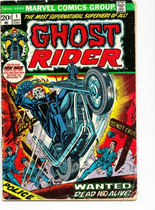 Ghost Rider 1 1973 Good Cond.  Full Length 1st Issue Adventure