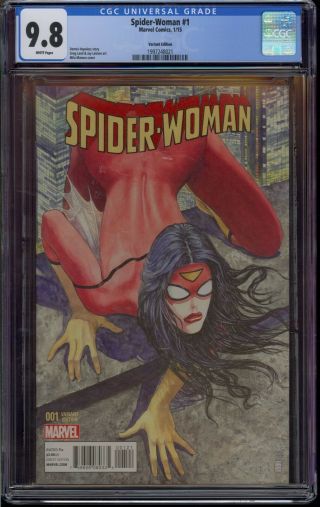 Spider - Woman 1 Cgc 9.  8 Milo Manara Variant 2015 Comic Kings
