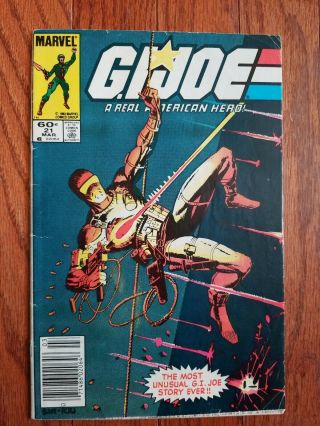 G.  I.  Joe 21 Newsstand Snake Eyes 1st Stormshadow Classic Silent Issue