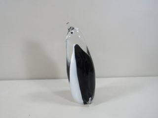 1984 Signed 8 3/4 " H Solid Art Glass Penguin Figurine
