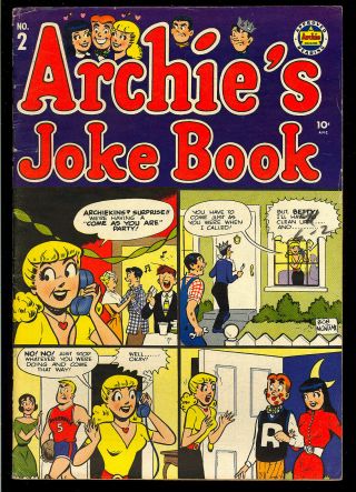 Archie’s Joke Book 2 Pre - Code Golden Age Teen Comic 1954 Fn