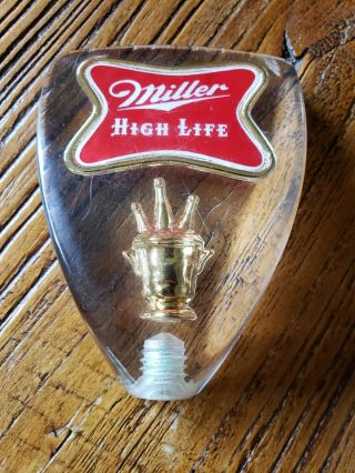 Vintage Miller High Life Champagne Of Bottled Beer Tap Handle