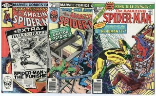 Spider - Man Annual 10,  13,  14 Avg.  Vf/nm 9.  0 Marvel 1976