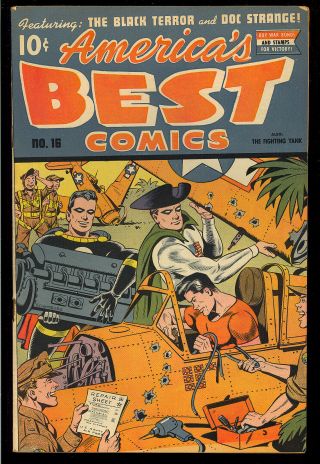 America’s Best Comics 16 Black Terror Japan Wwii Cover Nedor 1946 Vg - Fn