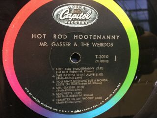 MR.  GASSER & THE WEIRDOS - Hot Rod Hootenanny - 1964 - Capitol Label - Mono 3