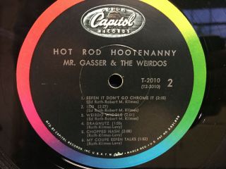 MR.  GASSER & THE WEIRDOS - Hot Rod Hootenanny - 1964 - Capitol Label - Mono 4