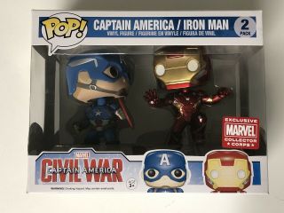Funk Pop Marvel Captain America Iron Man 2 Pack Civial War Avengers End Game