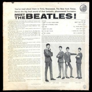 MEET THE BEATLES 1964 ST 2047 CAPITOL STEREO VINYL LP SECOND US ALBUM 2