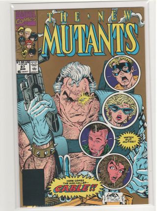 Mutants 87 1st Appearance Cable Rob Liefeld Gold Metallic Ink Variant 9.  4