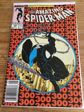 The Spider - Man 300 (1988,  Marvel) 1st Venom Newsstand Ungraded Upc