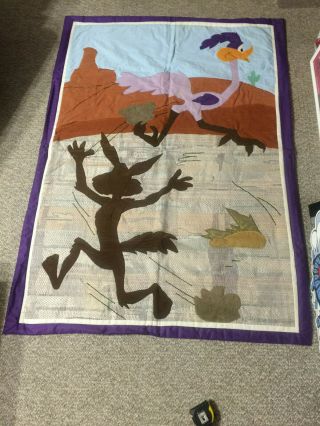 Warner Bros Road Runner Wile Coyote Quilt,  Plymouth Superbird Looney Tunes