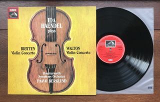 Britten Walyon Ida Haendel Violin Paavo Berglund Hmv Asd 3483 Nm Cond