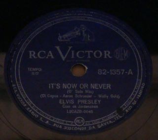 Elvis Presley 1960 “it´s Now Or Never/make Me Know It” Unique 78 Rpm 10” Brazil