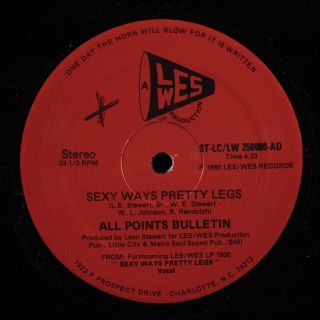 All Points Bulletin Sexy Ways Pretty Legs Les/wes 12 " Promo Hear