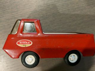 Vintage Tonka 1970s Mini Pickup Truck Red Pressed Steel
