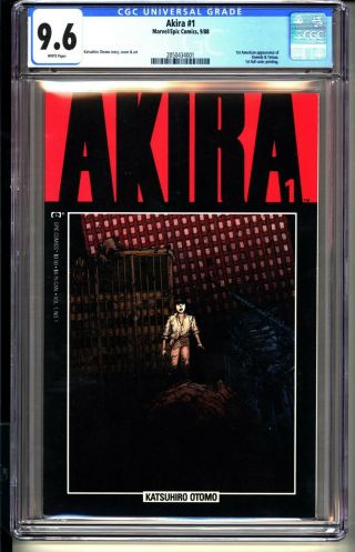 Akira 1 Cgc 9.  6 Wp Marvel/epic 9/88 1st American App Kanedo & Tetsuo 1st Print