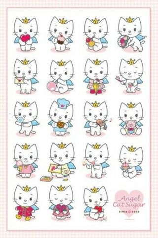 Angel Cat Sugar 19 Poses 24x36 Cartoon Poster New/rolled